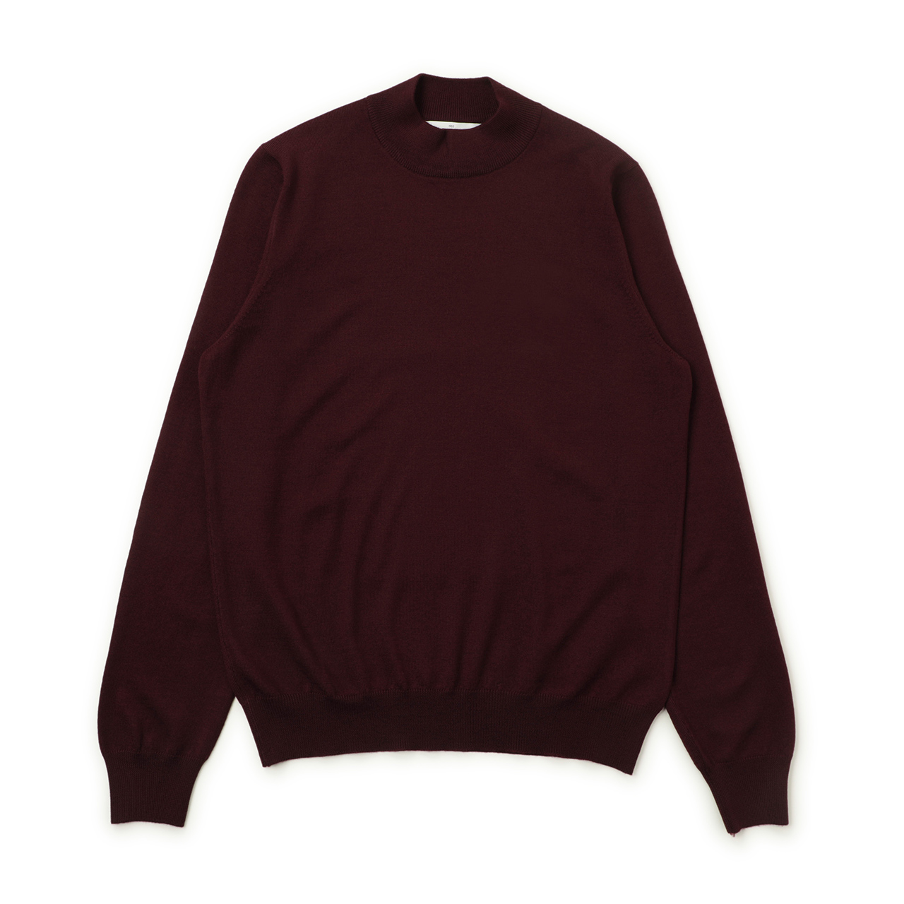 GRANSASSOグランサッソ・モックネックセーター・エンジ・ボルドー・48 GRANSASSOグランサッソ・モックネックセーター・エンジ